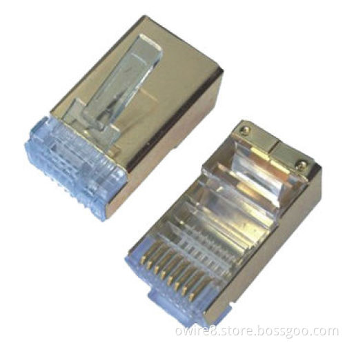 FTP RJ45 Connectors, Cat5e/Cat6 Gold PlatedNew